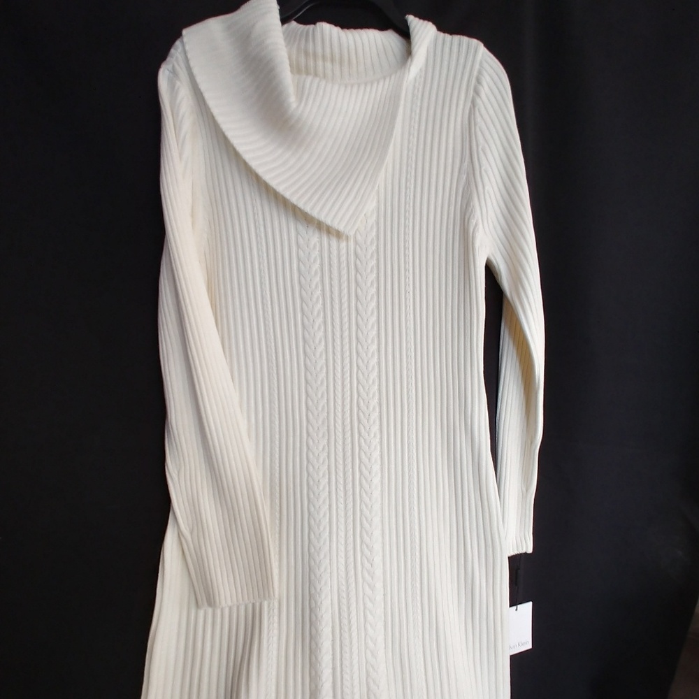 Calvin Klein (new) cream sweater dress